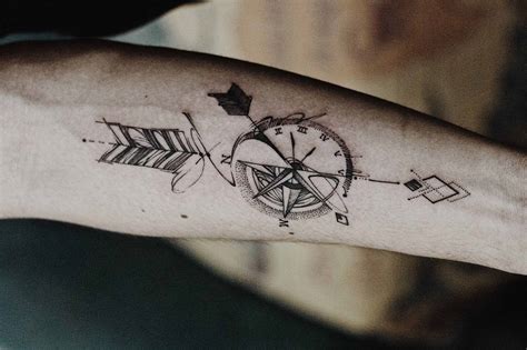 compass tattoo men